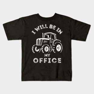 Farmer Office Tractor Driver Kids T-Shirt